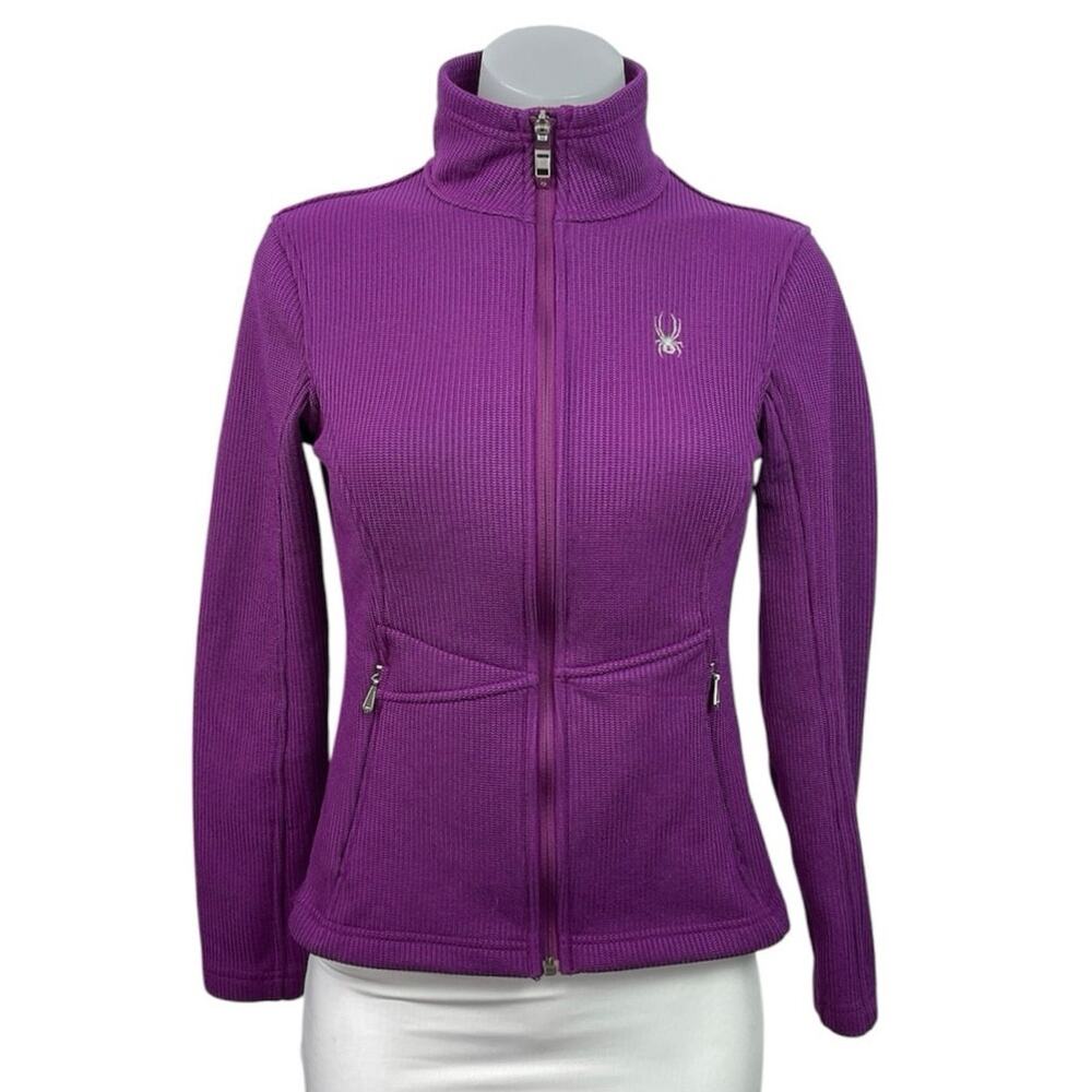 Spyder Endure Core Purple Mock Neck Long Sleeve Sweatshirt Sweater Jacket Top S